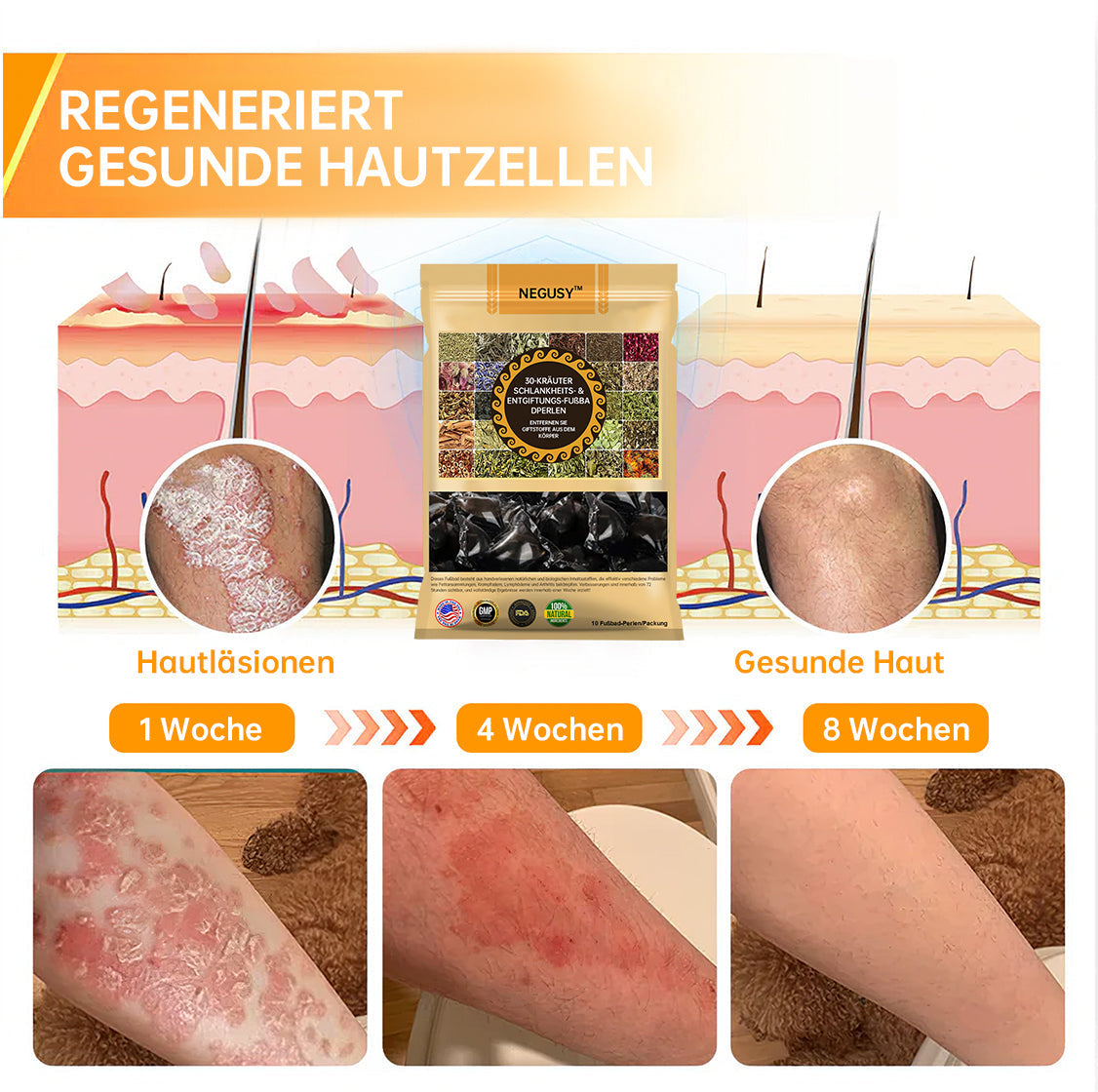 NEGUSY™ 30-Kräuter Schlankheits- und Entgiftungsfußbadperlen - 🦵👩⚕️ (LANA-Zertifizierung, Lymphatische Vereinigung von Amerika)